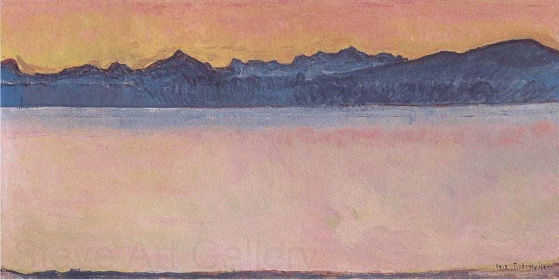 Ferdinand Hodler Genfersee mit Mont-Blanc im Morgenrot Germany oil painting art